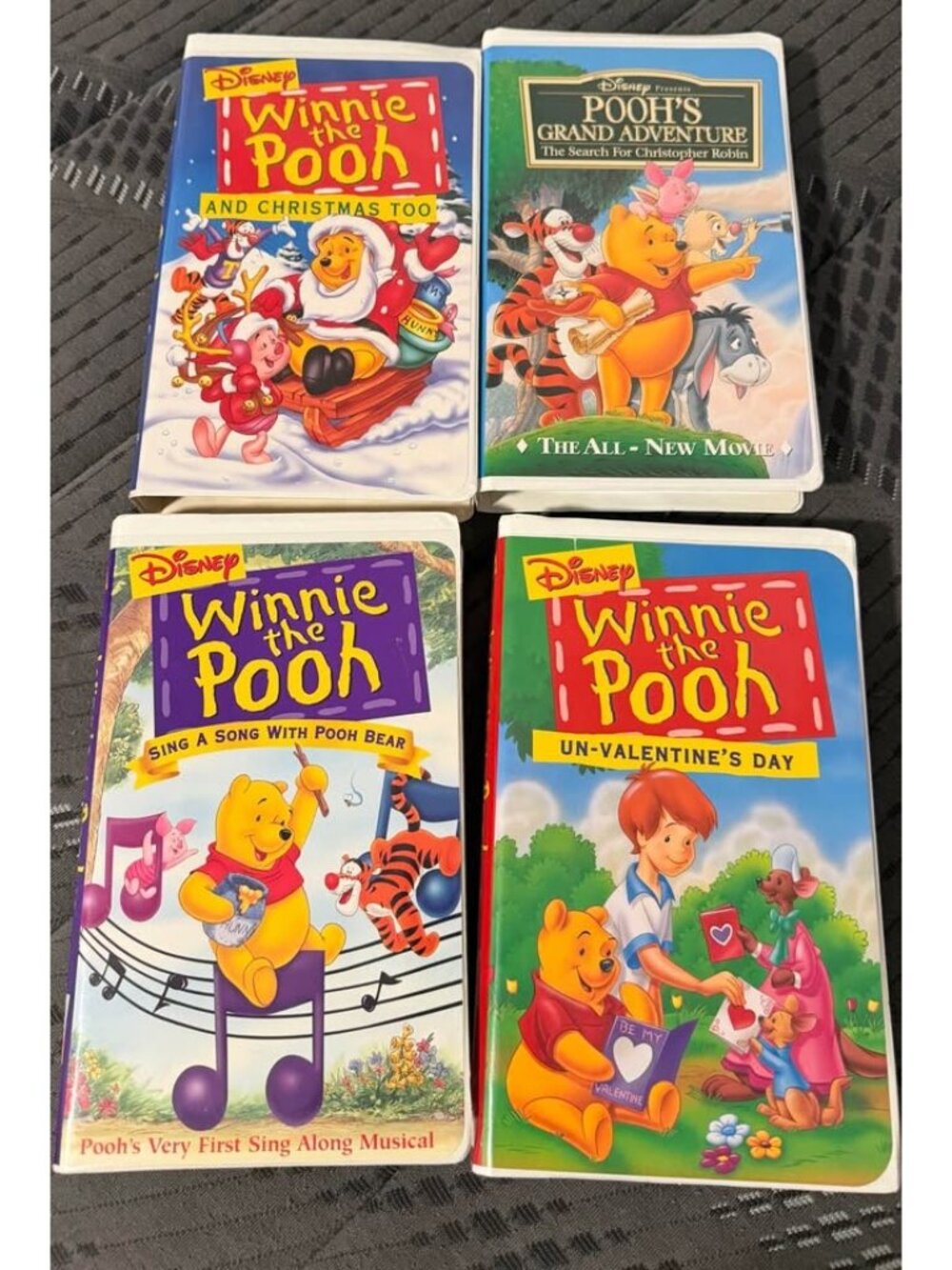 4 vintage Winnie the Pooh VHS movies